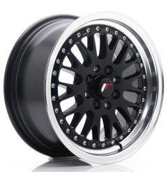 JR Wheels JR10 15x7 ET30 4x100/108 Matt Black w/Machined Lip