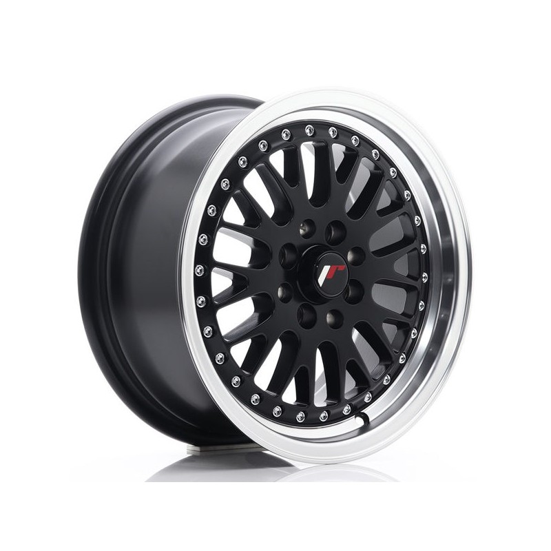 JR Wheels JR10 15x7 ET30 4x100/108 Matt Black w/Machined Lip