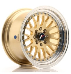 JR Wheels JR10 15x8 ET15 4x100/114 Gold w/Machined Lip