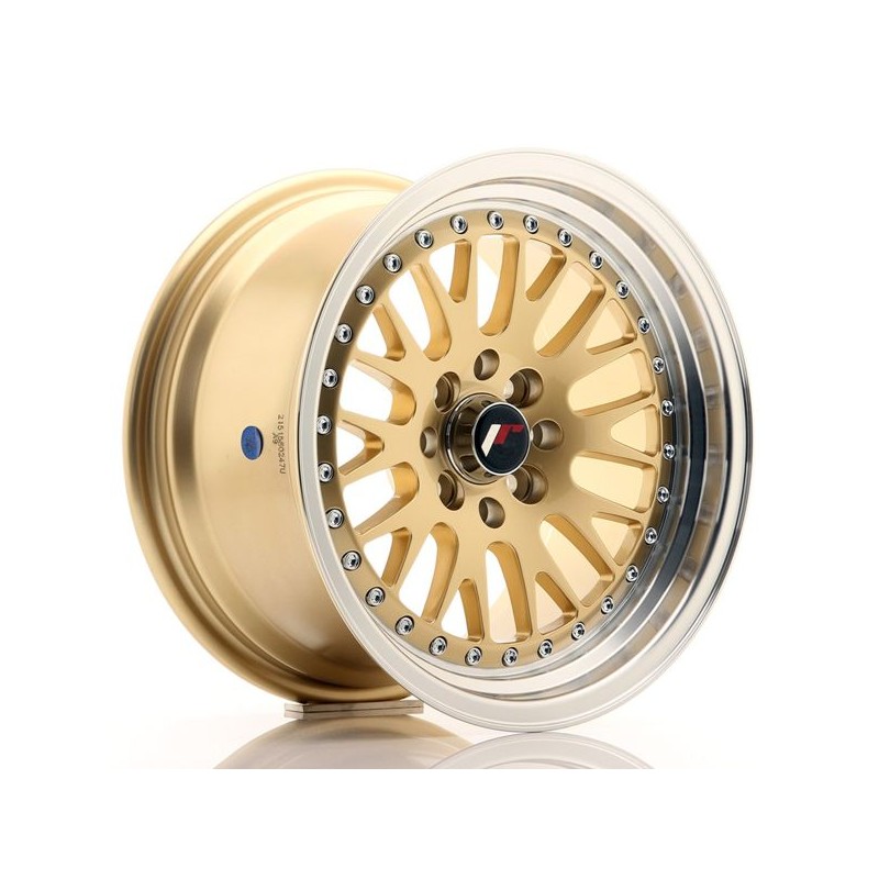 JR Wheels JR10 15x8 ET15 4x100/114 Gold w/Machined Lip JR Wheels JR10 15x8 ET15 4x100/114 Gold w/Machined Lip