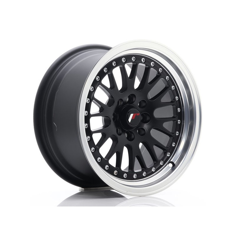 JR Wheels JR10 15x8 ET20 4x100/108 Matt Black w/Machined Lip