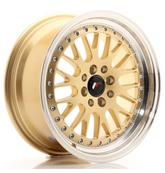 JR Wheels JR10 16x7 ET30 4x100/108 Gold w/Machined Lip
