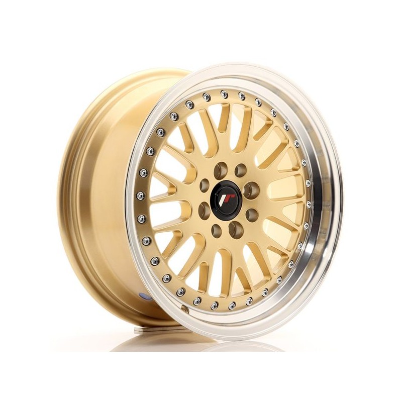 JR Wheels JR10 16x7 ET30 4x100/108 Gold w/Machined Lip