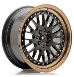 JR Wheels JR10 16x7 ET30 4x100/108 Matt Black w/Bronze Lip