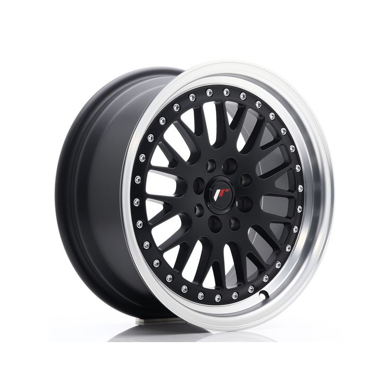 JR Wheels JR10 16x7 ET30 4x100/108 Matt Black w/Machined Lip