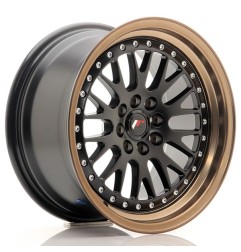 JR Wheels JR10 16x8 ET20 4x100/108 Matt Black w/Bronze Lip