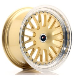 JR Wheels JR10 17x8 ET35 Blank Gold w/Machined Lip