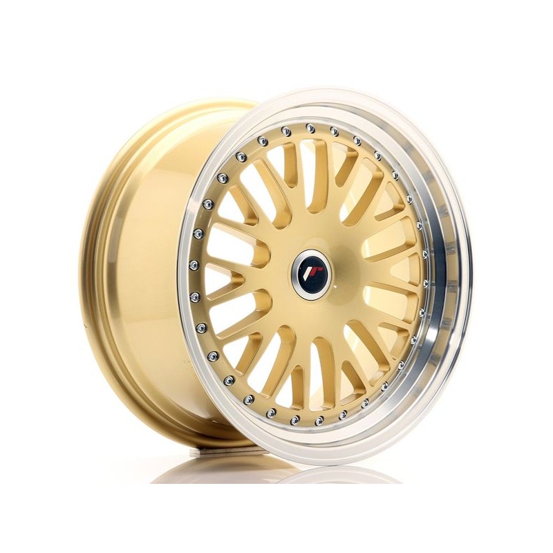 JR Wheels JR10 17x8 ET35 Blank Gold w/Machined Lip