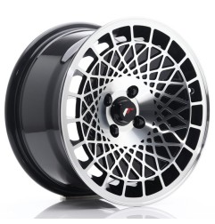 JR Wheels JR14 15x8 ET20 4x100 Gloss Black Machined Face