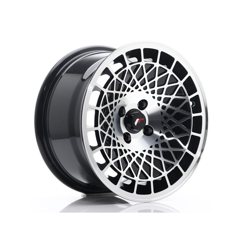 JR Wheels JR14 15x8 ET20 4x100 Gloss Black Machined Face