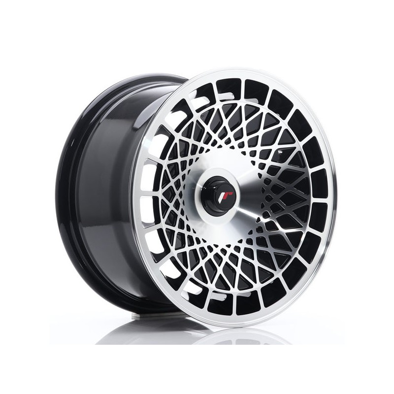 JR Wheels JR14 15x8 ET20-25 Blank Gloss Black Machined Face