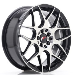 JR Wheels JR18 17x7 ET40 5x100/114 Gloss Black Machined