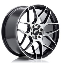 JR Wheels JR18 17x8 ET35 5x100/114 Black Machined Face