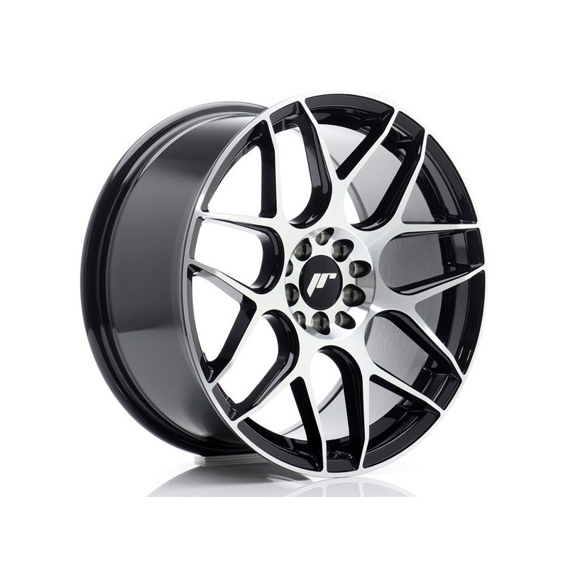 JR Wheels JR18 17x8 ET35 5x100/114 Black Machined Face