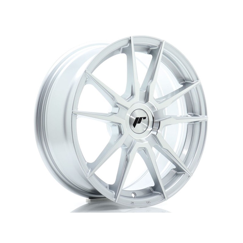 JR Wheels JR21 17x7 ET20-40 BLANK Machined Silver