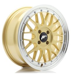 JR Wheels JR23 16x7 ET20 4x100 Gold w/Machined Lip