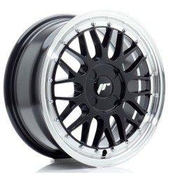 JR Wheels JR23 16x7 ET20-45 4H BLANK Gloss Black w/Machined Lip