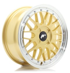 JR Wheels JR23 16x7 ET20-45 4H BLANK Gold w/Machined Lip