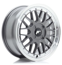 JR Wheels JR23 16x7 ET20-45 4H BLANK Hyper Gray w/Machined Lip