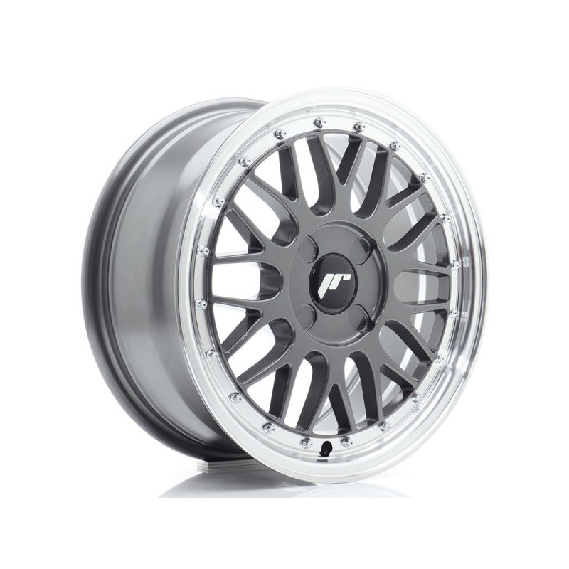 JR Wheels JR23 16x7 ET20-45 4H BLANK Hyper Gray w/Machined Lip