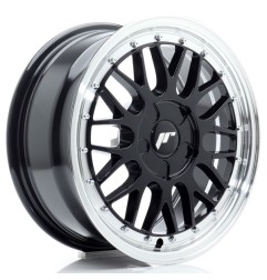 JR Wheels JR23 16x7 ET20-45 5H BLANK Gloss Black w/Machined Lip