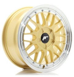 JR Wheels JR23 16x7 ET20-45 5H BLANK Gold w/Machined Lip
