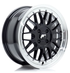 JR Wheels JR23 16x7 ET40 4x100 Gloss Black w/Machined Lip