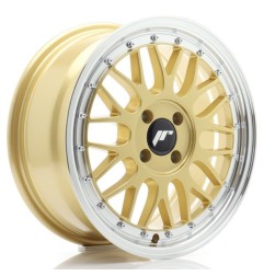 JR Wheels JR23 16x7 ET40 4x100 Gold w/Machined Lip
