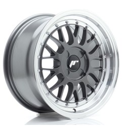 JR Wheels JR23 16x8 ET20-45 4H BLANK Hyper Gray w/Machined Lip
