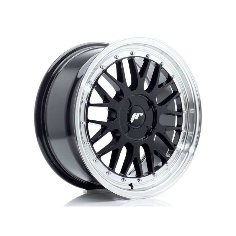 JR Wheels JR23 17x8 ET20-45 4H BLANK Gloss Black w/Machined Lip JR Wheels JR23 17x8 ET20-45 4H BLANK Gloss Black w/Machined Lip