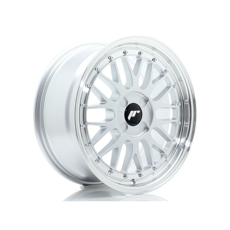 JR Wheels JR23 17x8 ET20-45 4H BLANK Hyper Silver w/Machined Lip