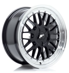 JR Wheels JR23 17x8 ET20-45 5H BLANK Gloss Black w/Machined Lip