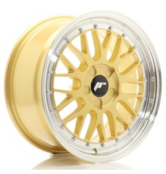 JR Wheels JR23 17x8 ET20-45 5H BLANK Gold w/Machined Lip