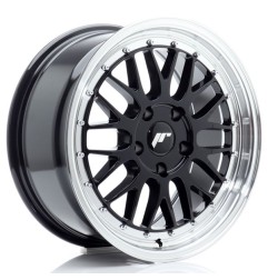 JR Wheels JR23 17x8 ET35 5x100 Gloss Black w/Machined Lip