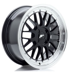 JR Wheels JR23 18x8 ET20-42 4H BLANK Glossy Black w/Machined Lip