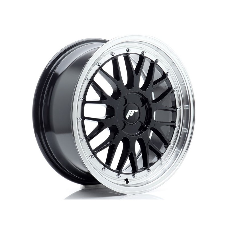 JR Wheels JR23 18x8 ET20-42 4H BLANK Glossy Black w/Machined Lip JR Wheels JR23 18x8 ET20-42 4H BLANK Glossy Black w/Machined Lip