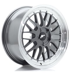 JR Wheels JR23 18x8 ET20-42 5H BLANK Hyper Gray w/Machined Lip
