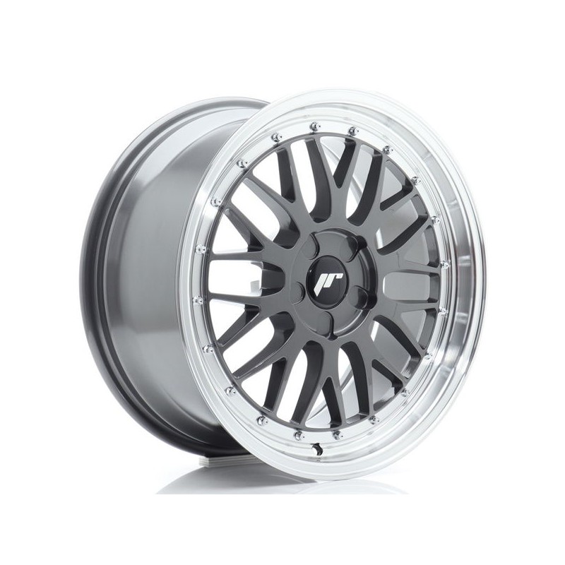 JR Wheels JR23 18x8 ET20-42 5H BLANK Hyper Gray w/Machined Lip