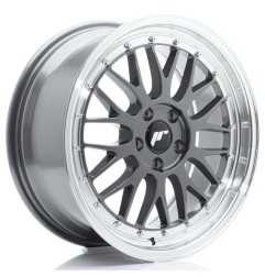 JR Wheels JR23 18x8 ET40 5x112 Hyper Gray w/Machined Lip