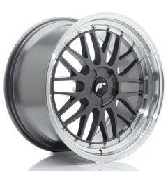 JR Wheels JR23 19x10 ET20-51 5H BLANK Hyper Gray w/Machined Lip