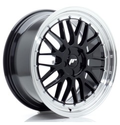 JR Wheels JR23 19x8 ET20-40 5H BLANK Gloss Black w/Machined Lip