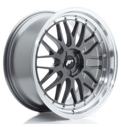 JR Wheels JR23 20x10 ET20-40 5H BLANK Hyper Gray w/Machined Lip