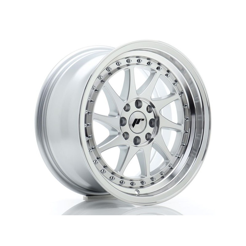 JR Wheels JR26 16x8 ET25 4x100/108 Silver Machined Face JR Wheels JR26 16x8 ET25 4x100/108 Silver Machined Face