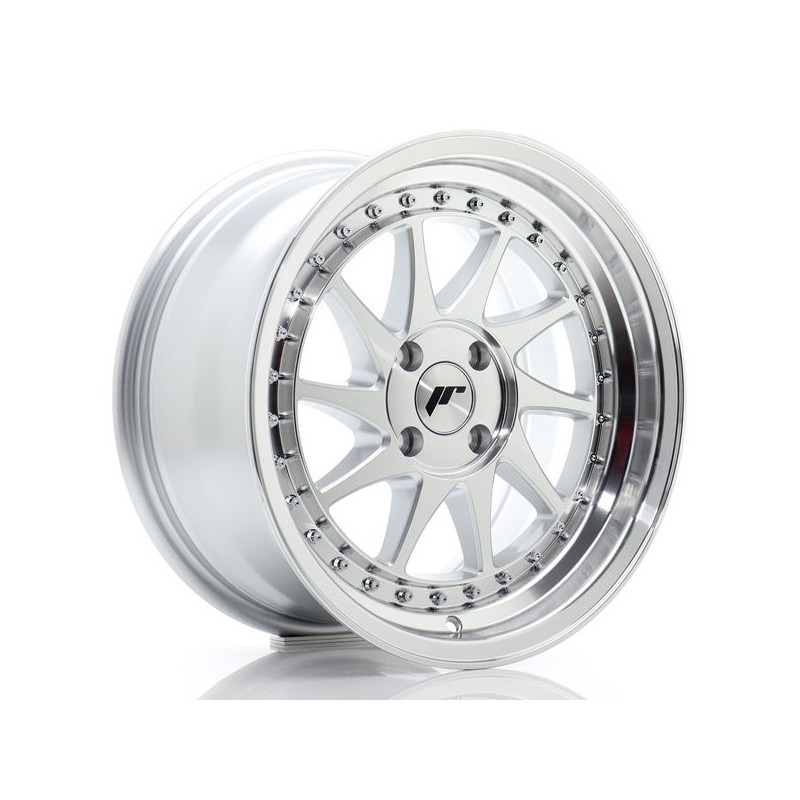 JR Wheels JR26 16x8 ET30 4x100 Silver Machined Face