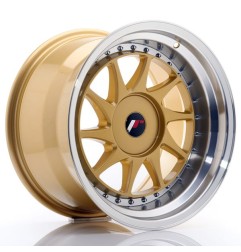 JR Wheels JR26 17x10 ET20-25 BLANK Gold w/Machined Lip