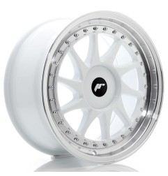 JR Wheels JR26 17x8 ET20-35 BLANK White w/Machined Lip