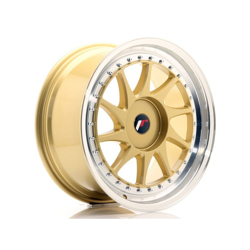 JR Wheels JR26 18x8,5 ET35-40 BLANK Gold w/Machined Lip JR Wheels JR26 18x8,5 ET35-40 BLANK Gold w/Machined Lip