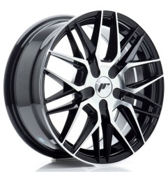JR Wheels JR28 16x7 ET20-40 BLANK Gloss Black Machined Face