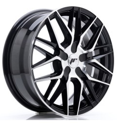 JR Wheels JR28 17x7 ET20-45 BLANK Gloss Black Machined Face