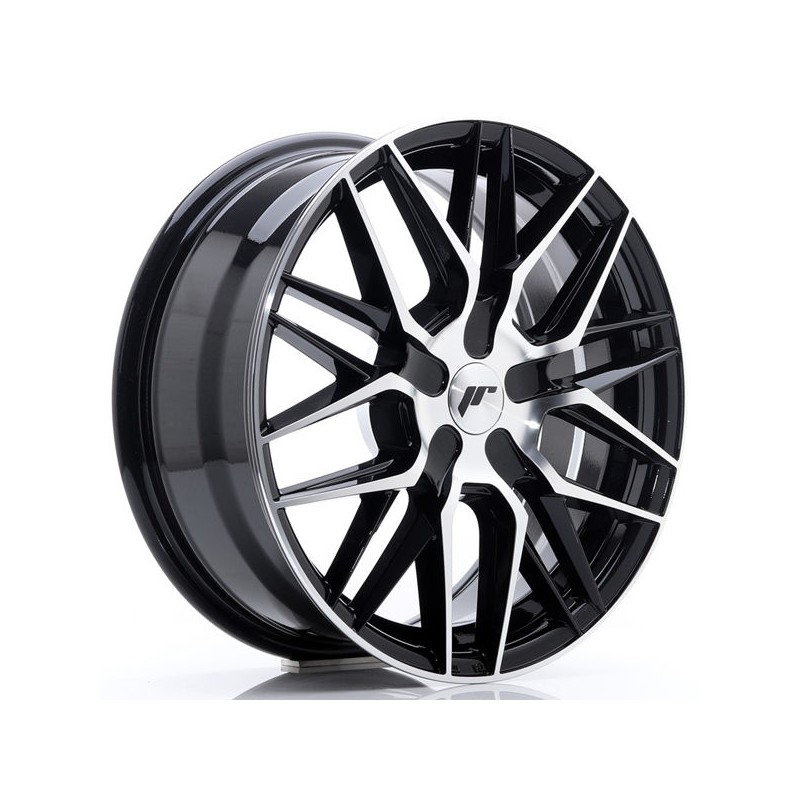 JR Wheels JR28 17x7 ET20-45 BLANK Gloss Black Machined Face JR Wheels JR28 17x7 ET20-45 BLANK Gloss Black Machined Face